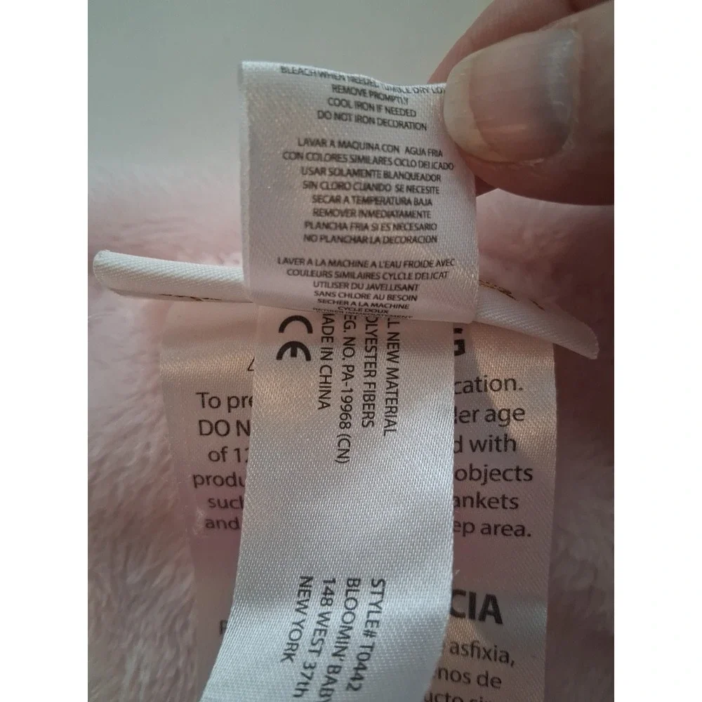 TAHARI Pink Elephant Plush Lovey Soft Baby Security Blanket 12